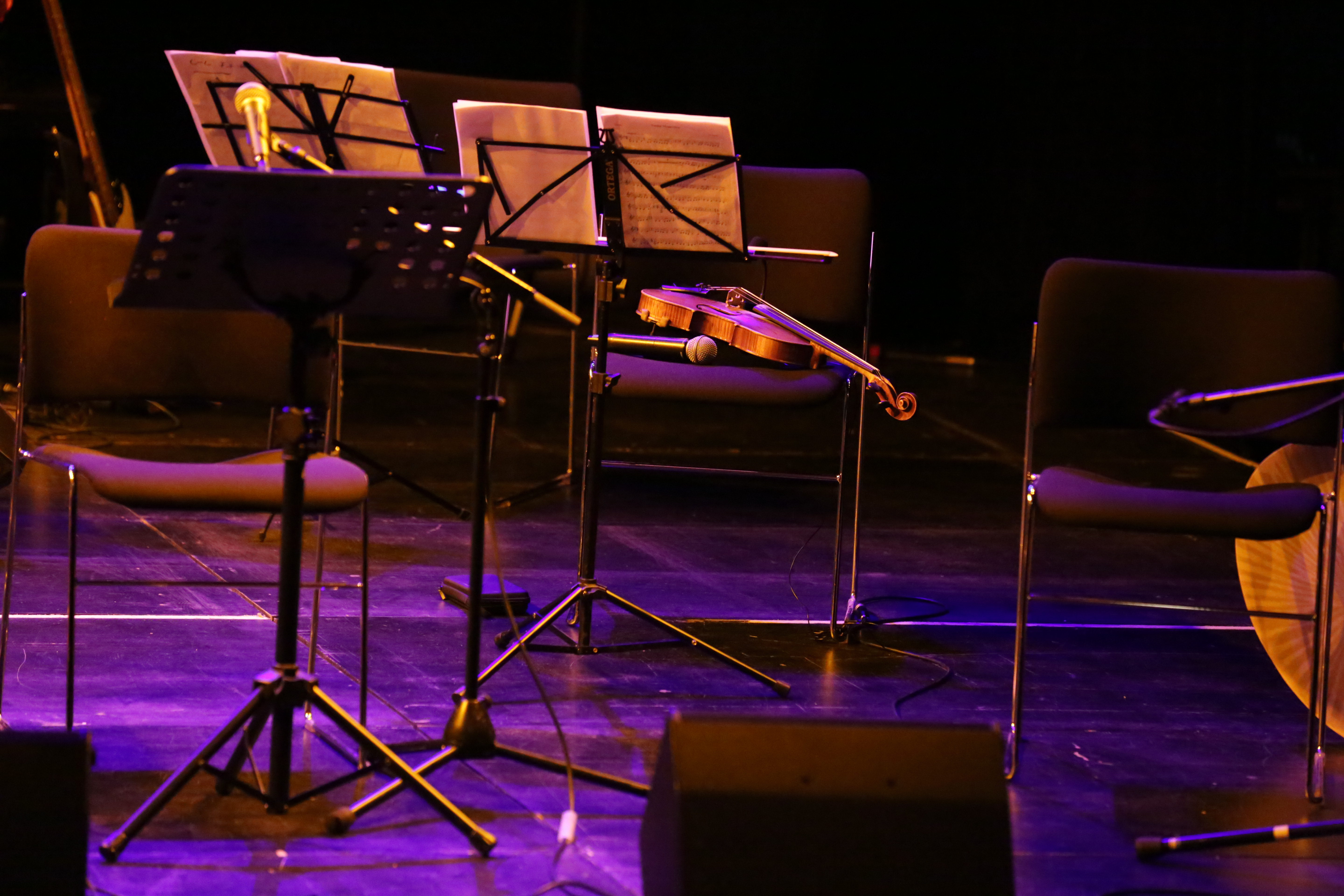 Violin on stage